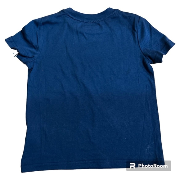 Champion Youth T-Shirt Size 5 Navy Blue Flag Logo Design - Picture 2 of 3